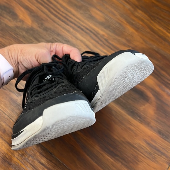 {Adidas}Mens Sz 7 Black Adidas Tennis Shoes - Picture 8 of 12